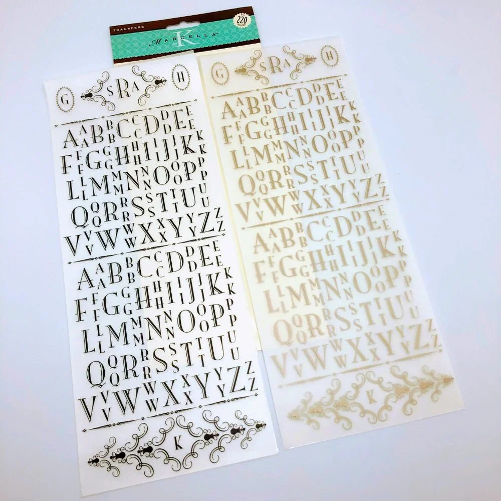 Wedding Celebration Alphabets Rub On Transfers DIY Bundle